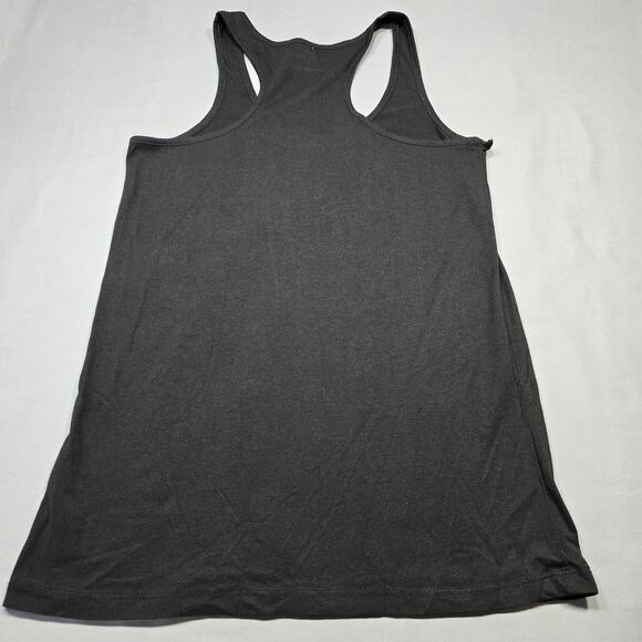 District ESEF Apparel Black Tank Top Gold Glittery Tribe Racerback Scoop Women M - Picture 2 of 8